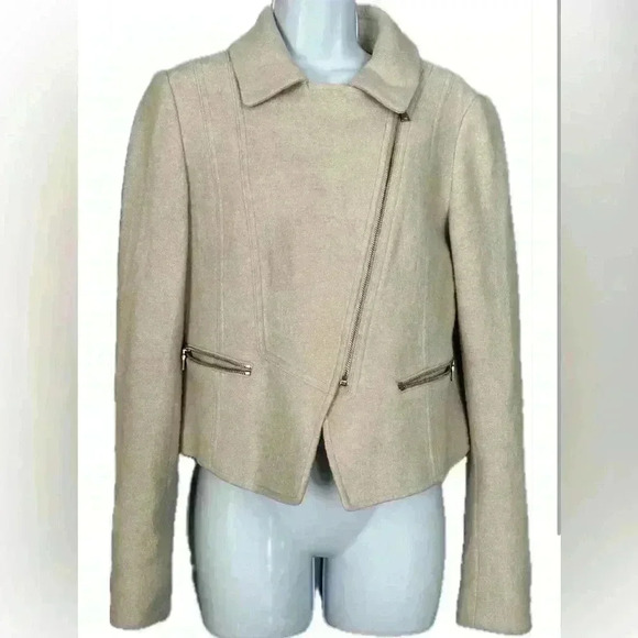 Anne Taylor Wool Blend Moto Jacket (324) - Picture 5 of 12